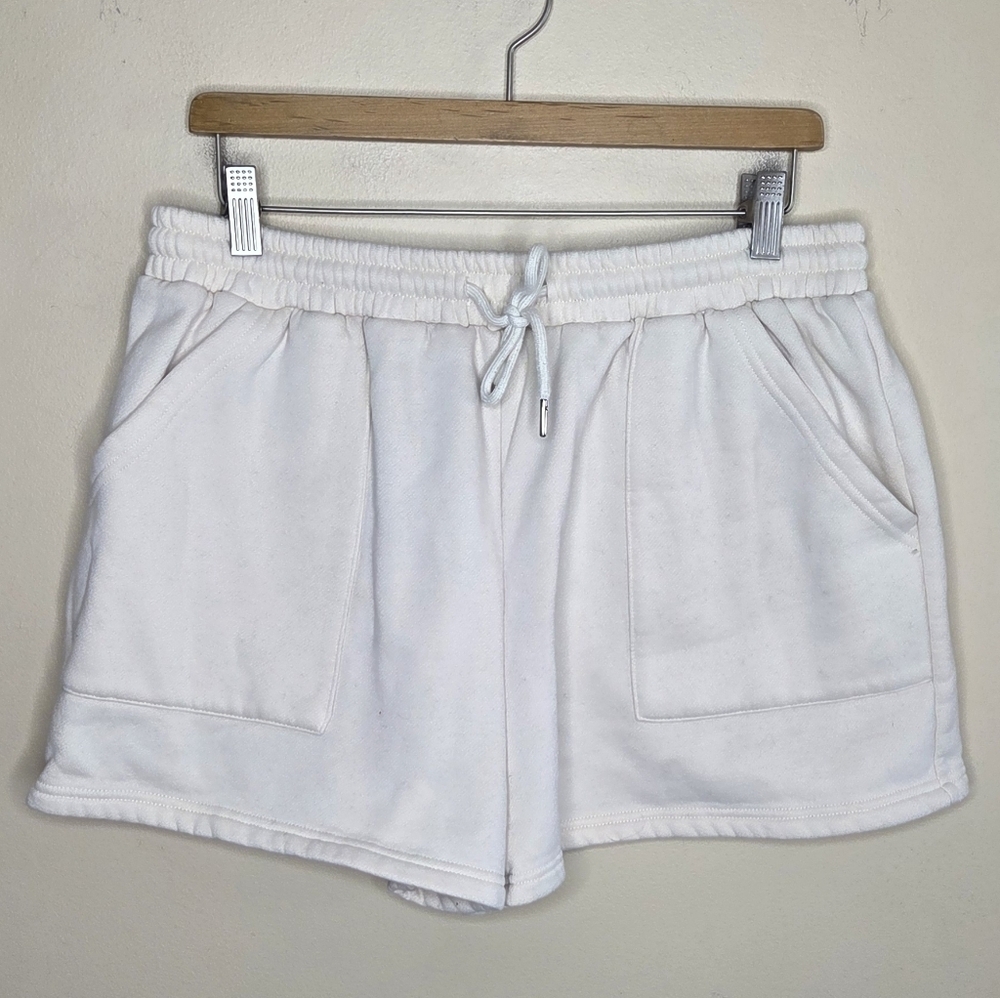 Anrabess | Cream Sweat Shorts High Rise 2.5" Inseam Size XL